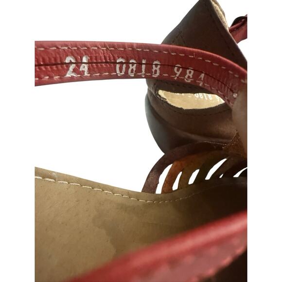 Huaraches Sandals Womens 7 M Colorful Leather Made In Mexico Wedge Ankle Strap - Picture 3 of 10